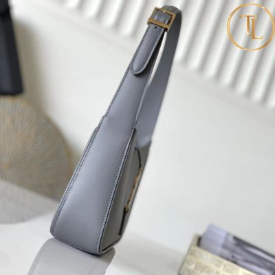 Túi xách kẹp nách nữ YSL hàng hiệu like auth màu xám logo vàng YSL 032 10 tui xach ysl (2)