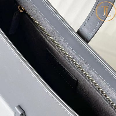 Túi xách kẹp nách nữ YSL hàng hiệu like auth màu xám logo vàng YSL 032 8 tui xach ysl (8)