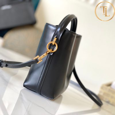 Túi xách đeo chéo nữ YSL màu đen logo vàng hàng hiệu cận chính hãng YSL 054 7 tui ysl (2)