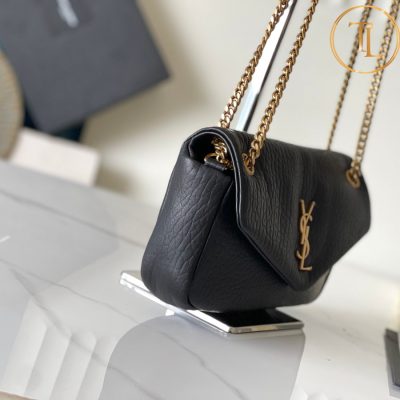 Túi xách đeo chéo nữ YSL màu đen logo vàng hàng hiệu cận chính hãng YSL 059 11 tui ysl (3)