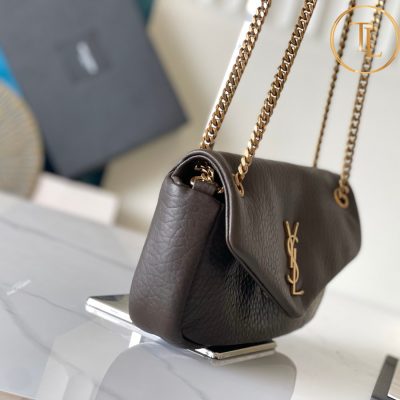Túi xách đeo chéo nữ YSL màu nâu đất logo vàng hàng hiệu cận chính hãng YSL 058 10 tui ysl (7)