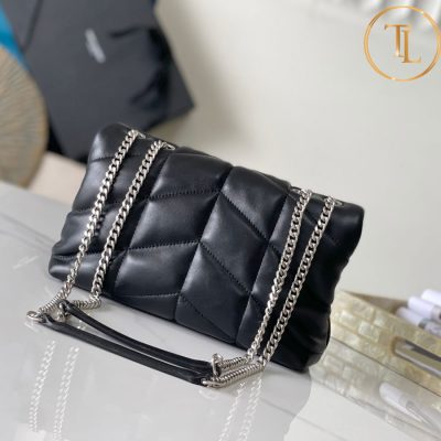 Túi xách đeo chéo YSL nữ hàng hiệu cận chính hãng màu đen logo bạc YSL 048 11 tui ysl (9)